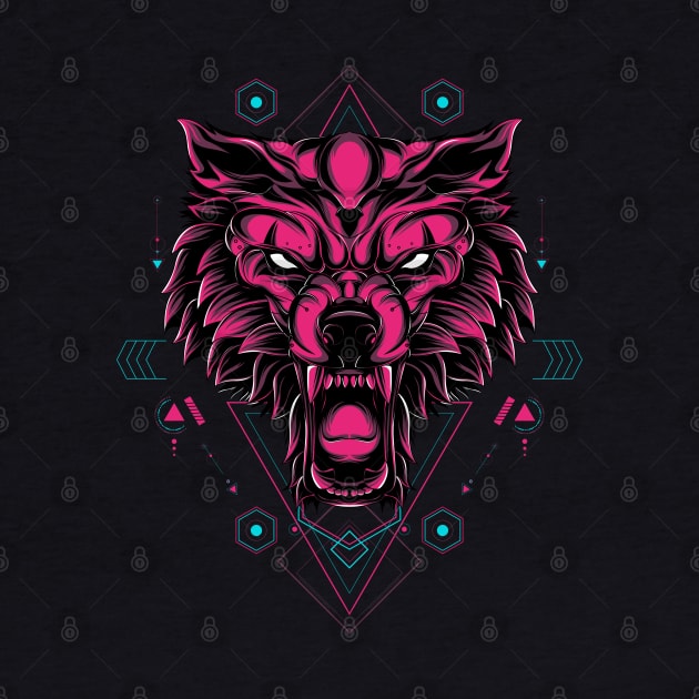 The Wild Wolf sacred geometry by secondsyndicate